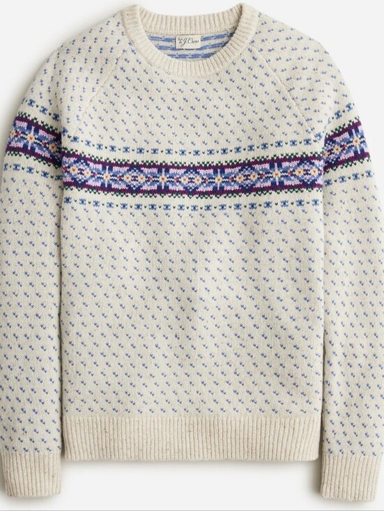 J. Crew Other - J.Crew lambswool Fair Isle bird’s eye sweater Men's medium multicolor